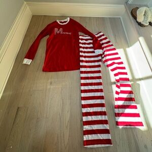 Red and white Christmas pajamas